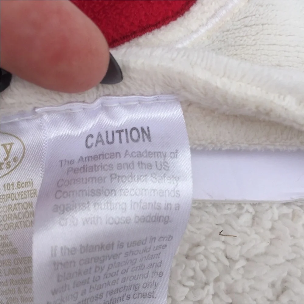Baby Starters Cream Sock Monkey Blanket 30”x40”